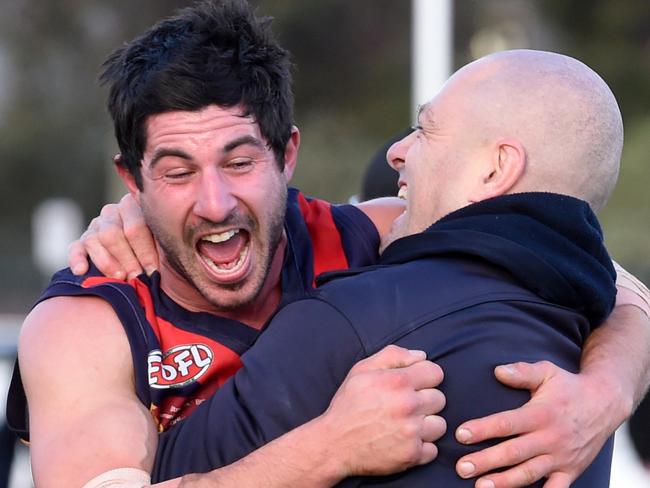 CJ Grampsas has put pen to paper with Coburg Districts. Picture: Kylie Else