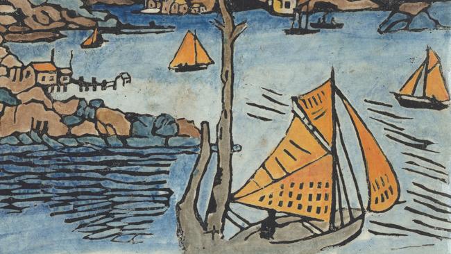 The Boat, Sydney Harbour by Margaret Preston. Copyright Margaret Preston.