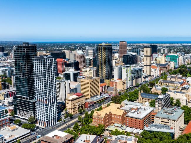 Photo of Adelaide CBD skyline. Picture: Supplied by JLL