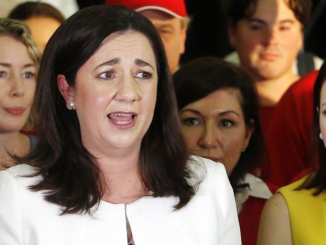 Queensland Premier Annastacia Palaszczuk addressing the media after she announced details to the state election at the Darra Bowls Club, Brisbane 29th October 2017.  (AAP Image/Josh Woning)