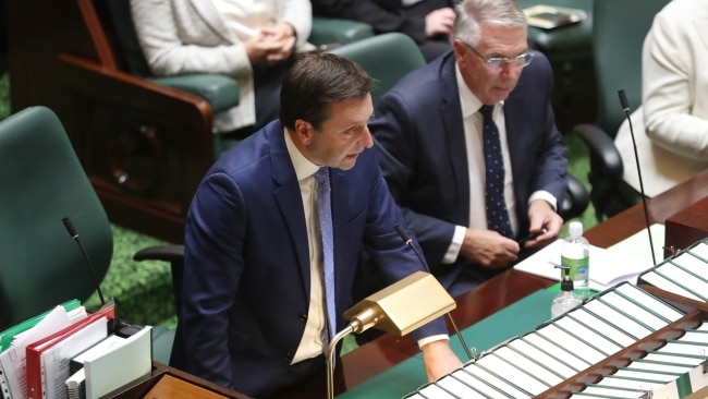 Mr Guy also claimed Labor under Mr Andrews is the most combative of any government he has ever seen, around Australia. Picture: David Crosling