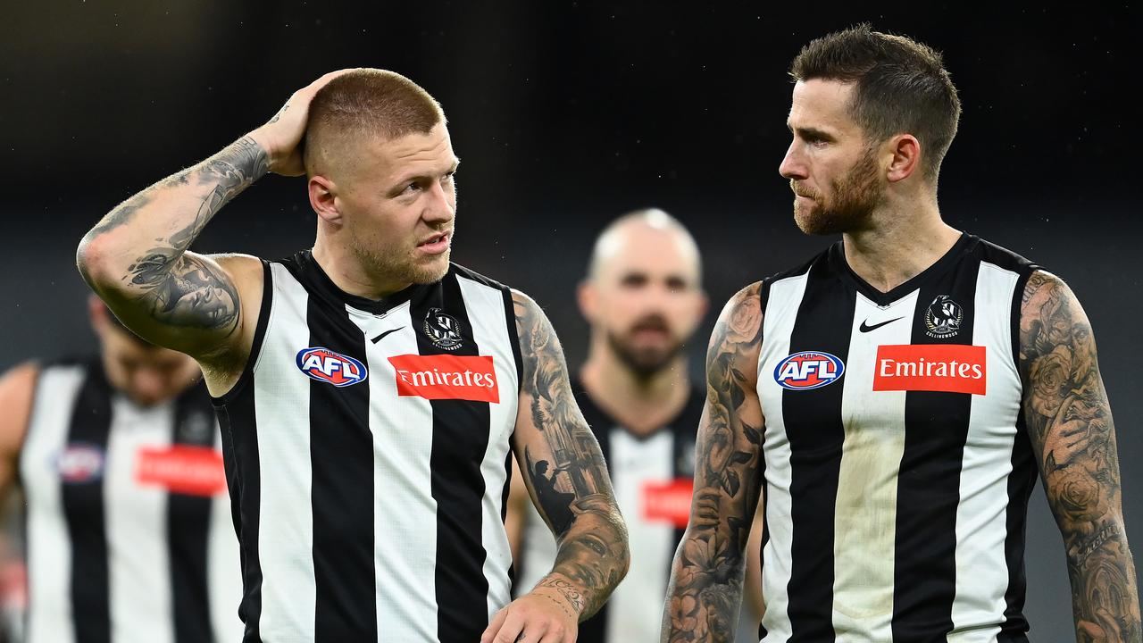 The Magpies are struggling to be potent inside 50. Photo: Quinn Rooney/Getty Images.