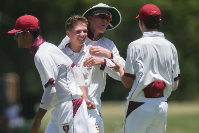 AIC First XI cricket between St Patrick's College and St Peters Lutheran College photos by Stephen Archer