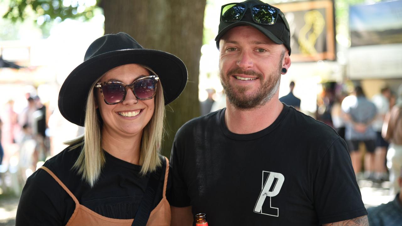 Kaicee and Brad Lewis at Day 3 of Launceston Festivale 2023. Picture: Alex Treacy