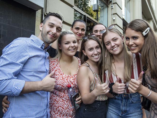 Dion Gigaretto, Madi Koop, Jodie Billinger, Jaime Iremonger and Charlotte Henderson attended the Halsey gig at The Forum after Falls Festival was cancelled. Picture Sarah Matray