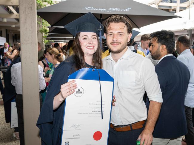 03-02-2025 Deakin University graduation Yvette Baston and Darcy Timms