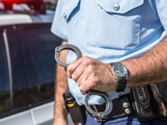 NSW police Handcuffs arrest. 07 October 2016