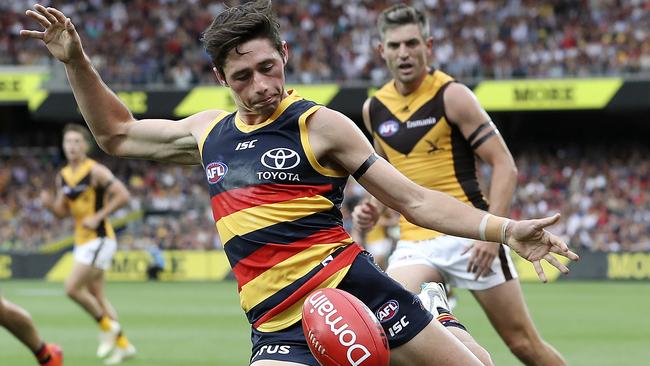 Chayce Jones made his debut for Adelaide against Hawthorn in Round 1. Picture SARAH REED