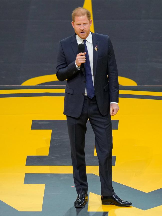 Harry spoke during the opening ceremony of the Invictus Games this weekend. Picture: Derek Cain/Getty Images