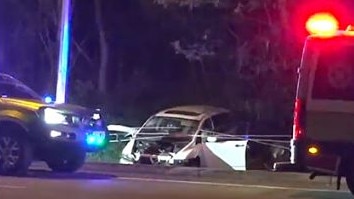 The scene of the accident. Picture: 9 News Gold Coast.