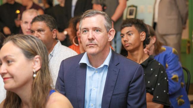 Former Chief Minister Michael Gunner as the Fyles Cabinet was sworn in, back in 2022. Picture: Glenn Campbell