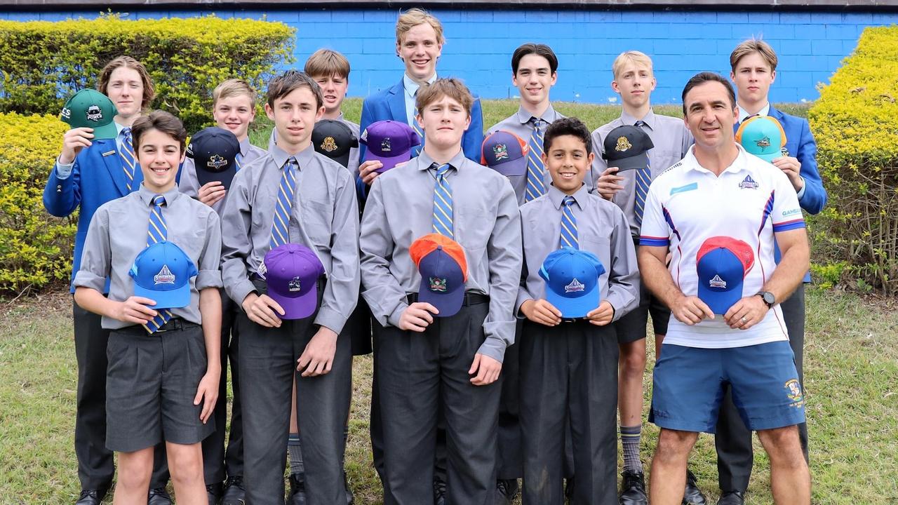 Billy Nuss (back left) and Sam Lewis (front row, middle) are Marist College Ashgrove cricketers. Lord Taverner's Team of the Week. Picture – Facebook/Marist College Ashgrove.