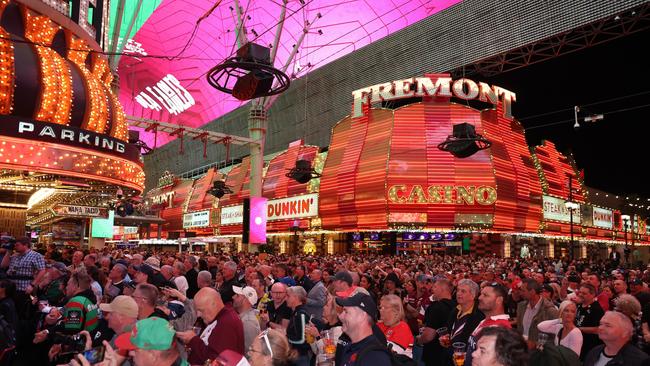 The NRL took over Las Vegas Downtown to launch the 2024 season. Picture: Getty Images