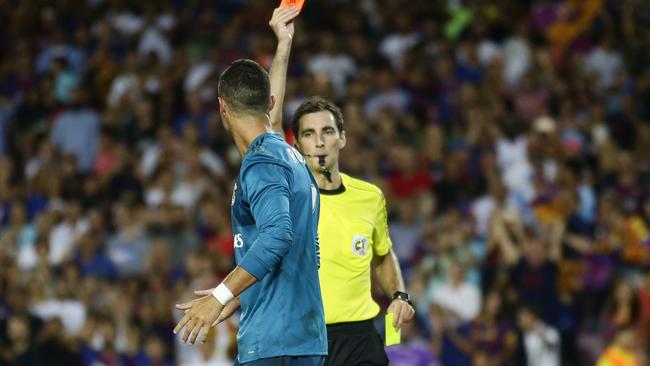 Cristiano Ronaldo red card, suspension video: Real Madrid v Barcelona ...