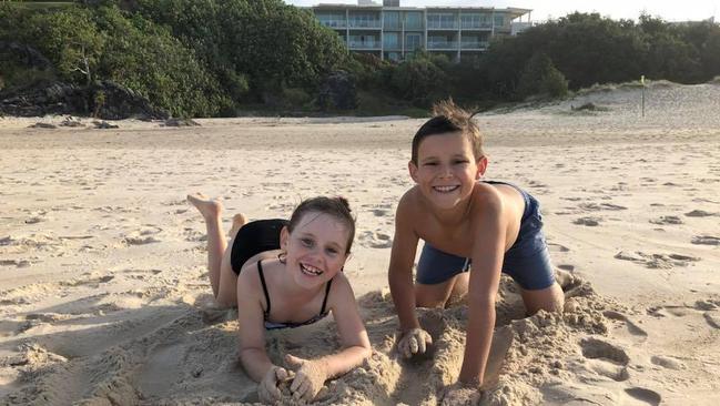 Olivia Douglas at the beach.