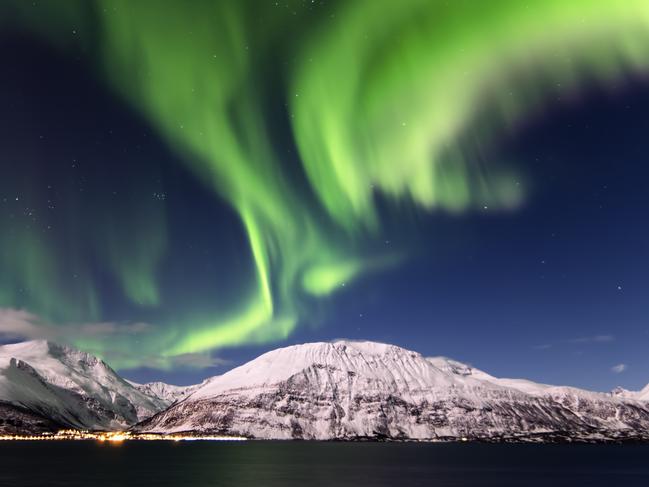 ESCAPE: WHEN TO BOOK .. Mercedes Maguire story .. The Northern Lights, Aurora Borealis, over Scandinavia. Picture: iStock