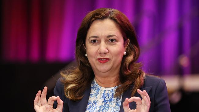 Premier Annastacia Palaszczuk press conference at Gold Coast Convention and Exhibition Centre, Broadbeach. Picture: Nigel Hallett