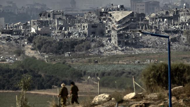 Widespread destruction is evident along the Gaza-Israel border. Picture: AFP