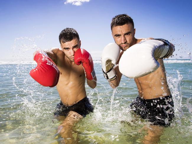 Twin brothers and boxing champs Andrew (left) and Jason (right) Moloney.  Picture: NIGEL HALLETT