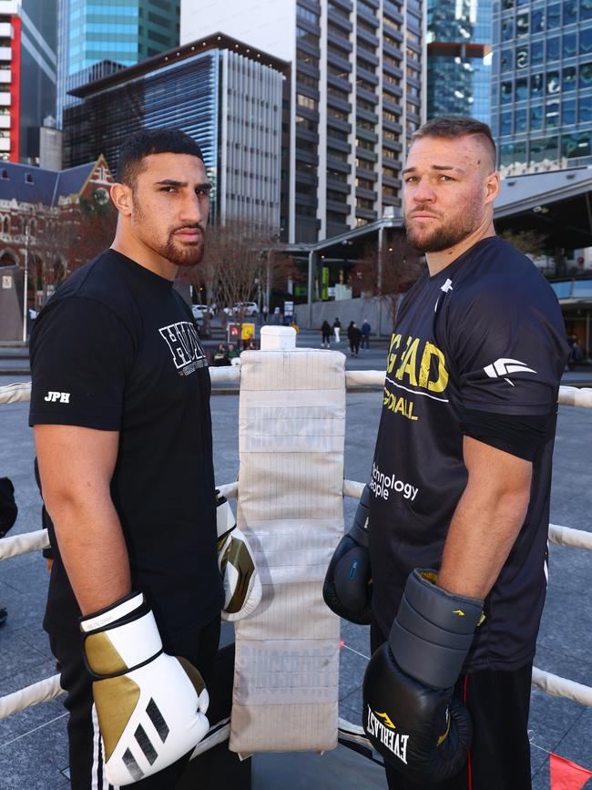 Justis Huni and Joe Goodall. Picture: Chris Hyde/Getty