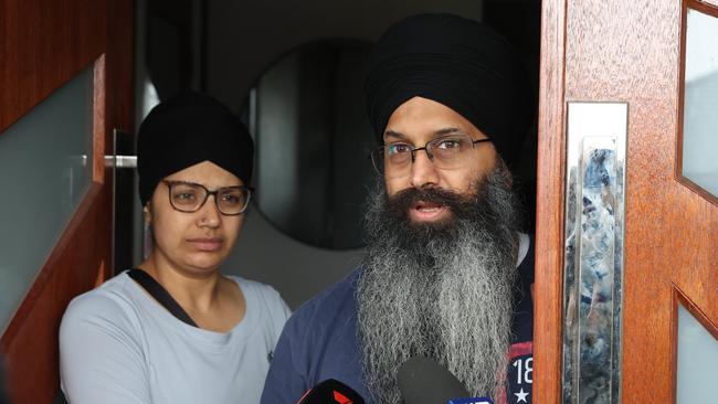 Manjinder Khlon and his wife Ardaman said the little girl could often be seen playing outside her house. Picture: Brendan Beckett