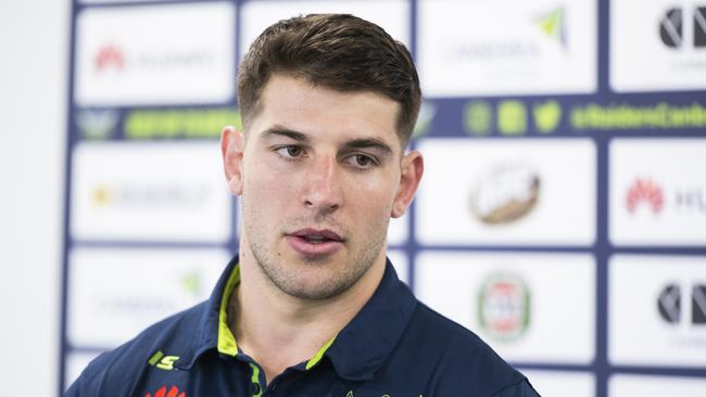 Canberra Raiders player Curtis Scott has been handed a $15,000 fine. Picture: Rohan Thomson