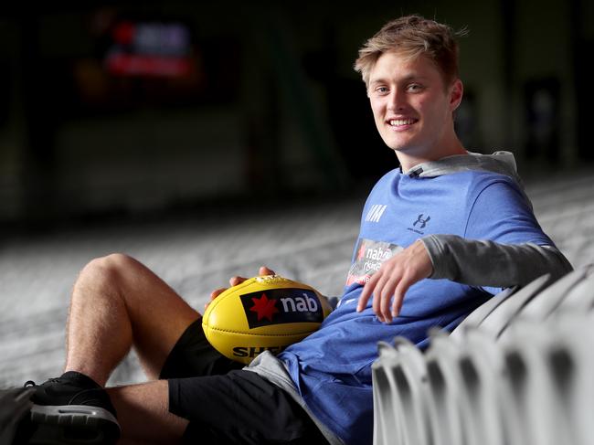 03/10/2018  AFL draftee Jackson Hately at Marvel Stadium in Melbourne. Picture : David Geraghty / The Australian.