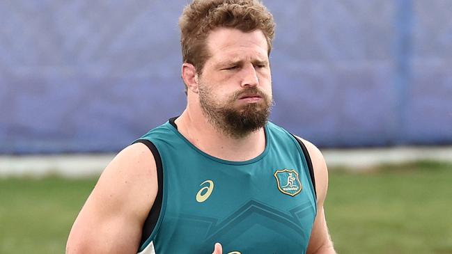 SAINT-ETIENNE, FRANCE - SEPTEMBER 14: James Slipper runs during a Wallabies training session ahead of the Rugby World Cup France 2023, at Stade Roger Baudras on September 14, 2023 in Saint-Etienne, France. (Photo by Chris Hyde/Getty Images)