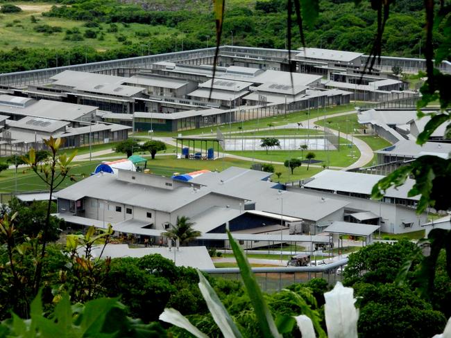 Australians evacuated from Wuhan, China, inside the Christmas Island Detention centre under quarantine. Picture: Nathan Edwards