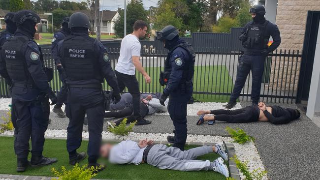 NSW Police arrested 45 ­people in the past two days as part of their crackdown on bikie gangs. Picture: NSW Police Media