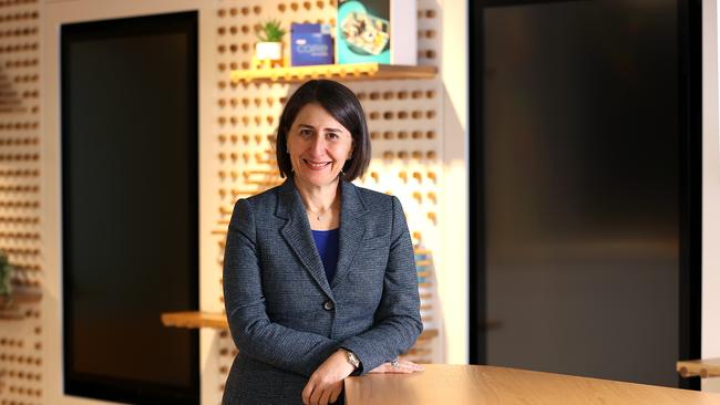 Gladys Berejiklian says she’s a million per cent sure politics is behind her. Jane Dempster/The Australian