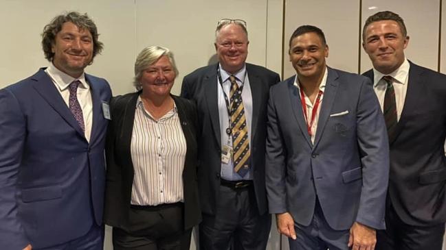 Senator Sam McMahon and Jason Riley (centre) at Parliament House in Canberra. Picture: SUPPLIED