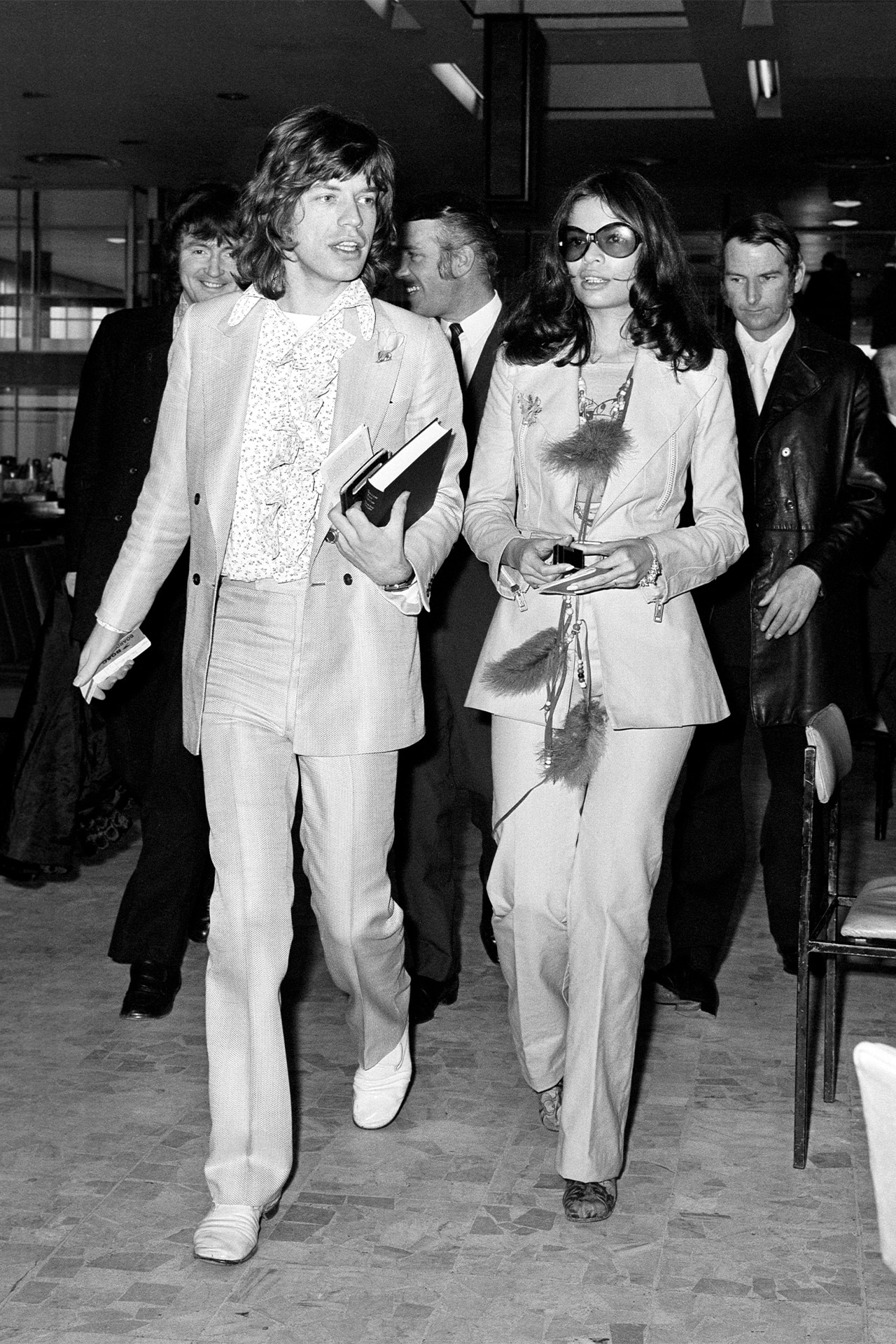 <p>Mick and Bianca Jagger</p>