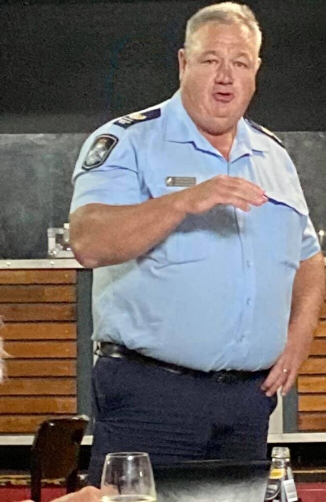 Senior Sergeant Richard McIntosh at Goondiwindi Rotary Club (Photo: Goondiwindi Rotary Club/ Facebook)