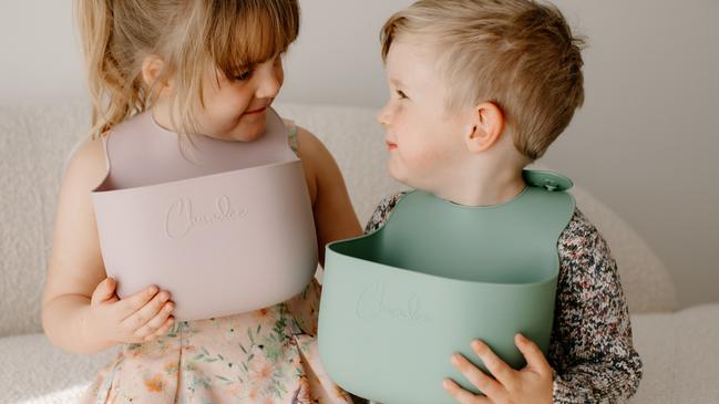 Toowoomba parents Daniel and Karmyn Roberts have created a unique solution to messy car rides after driving three hours with a sick toddler. Picture: Chundee/ Amy Philp Photography