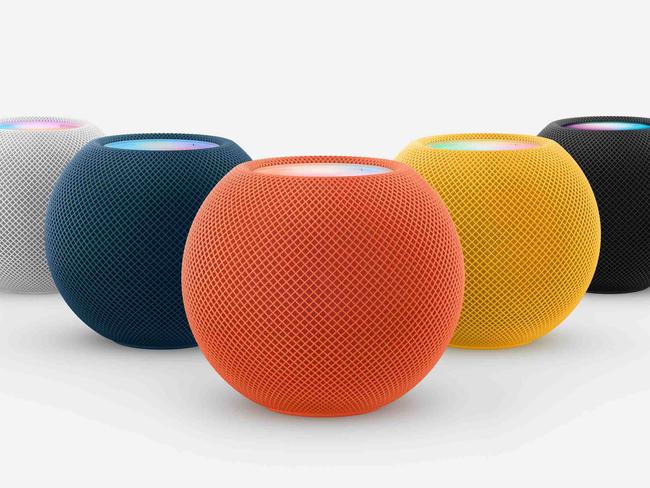 Apple's coloured HomePod minis. Supplied.