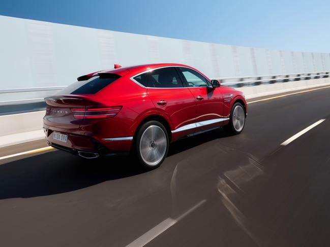 Unlike the SUV its modelled off, the coupe does not hide its exhaust tips.