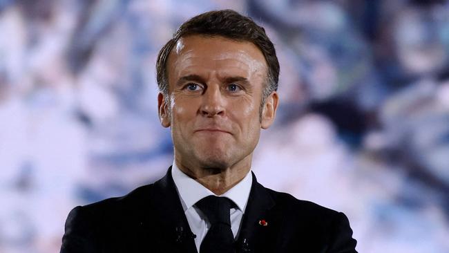 France's President Emmanuel Macron on the first day of the Artificial Intelligence (AI) Action Summit, at the Grand Palais, in Paris, on February 10, 2025. Picture: Ludovic Marin/AFP