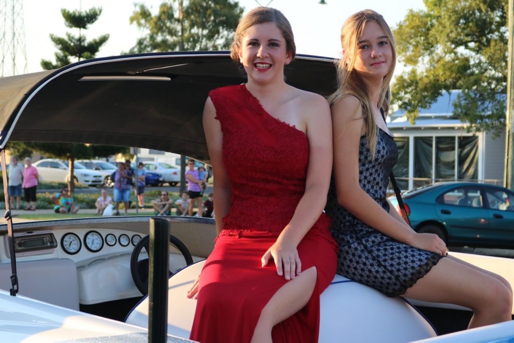 SAILING IN: Sophie and Grace Fill sailed into the formal. Picture: Photo Contributed