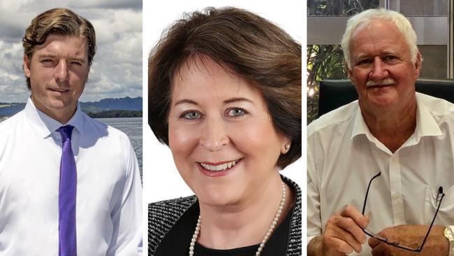 Jeff Johnson, Sharon Cadwallader and Eoin Johnston are three of the mayoral candidates in the coming local government elections. The other two candidates are Keith Williams and Steve McCarthy.