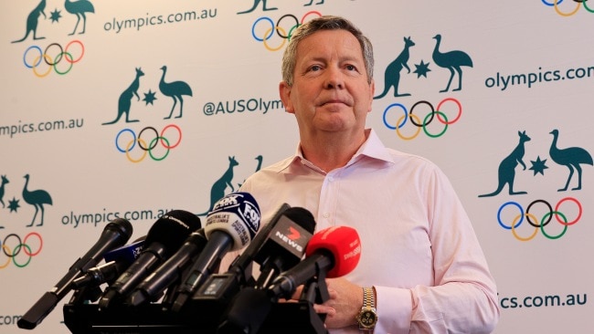 AOC Chief Executive Officer Matt Carroll held a press conference on Wednesday morning after Scott Morrison announced the diplomatic boycott. Picture: Mark Evans/Getty Images
