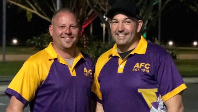 Altona president Paul Eishold and coach Corey McCall. Picture: Altona Facebook page