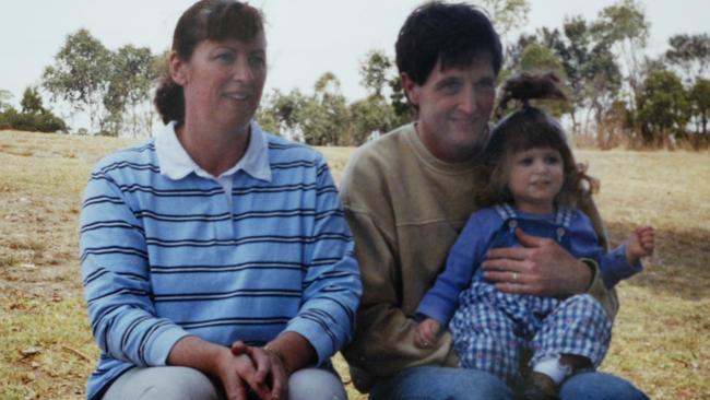 Sharpe with wife Anna and daughter Gracie. It was the last picture taken before they were killed.