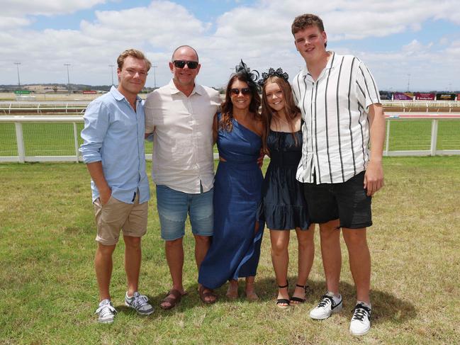 Danielle Sherman, Paul Sherman, Tali Sherman, Kye Sherman and Jesse Pheeney at the Pakenham Cup. Picture: Brendan Beckett