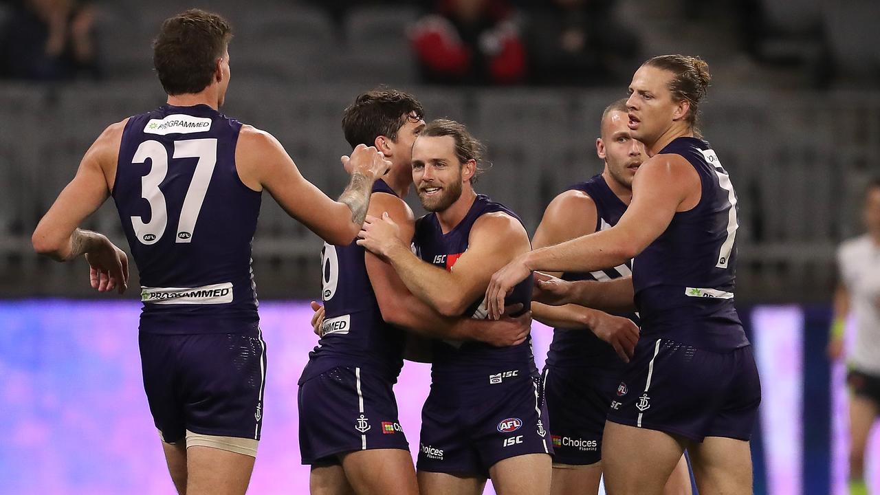 Fremantle totally stifled Hawthorn for a second consecutive win. (Photo by Paul Kane/Getty Images)