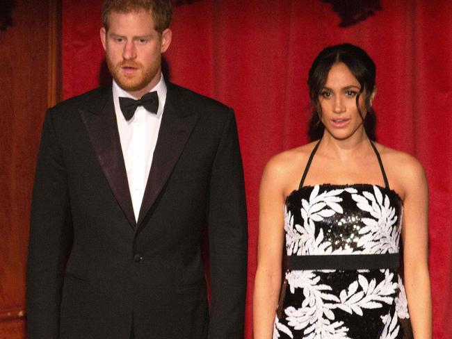 Prince Harry and his wife Meghan, at the annual Royal Variety Performance at the Palladium Theatre in central London on November 19. Picture: Ian Vogler/AFP