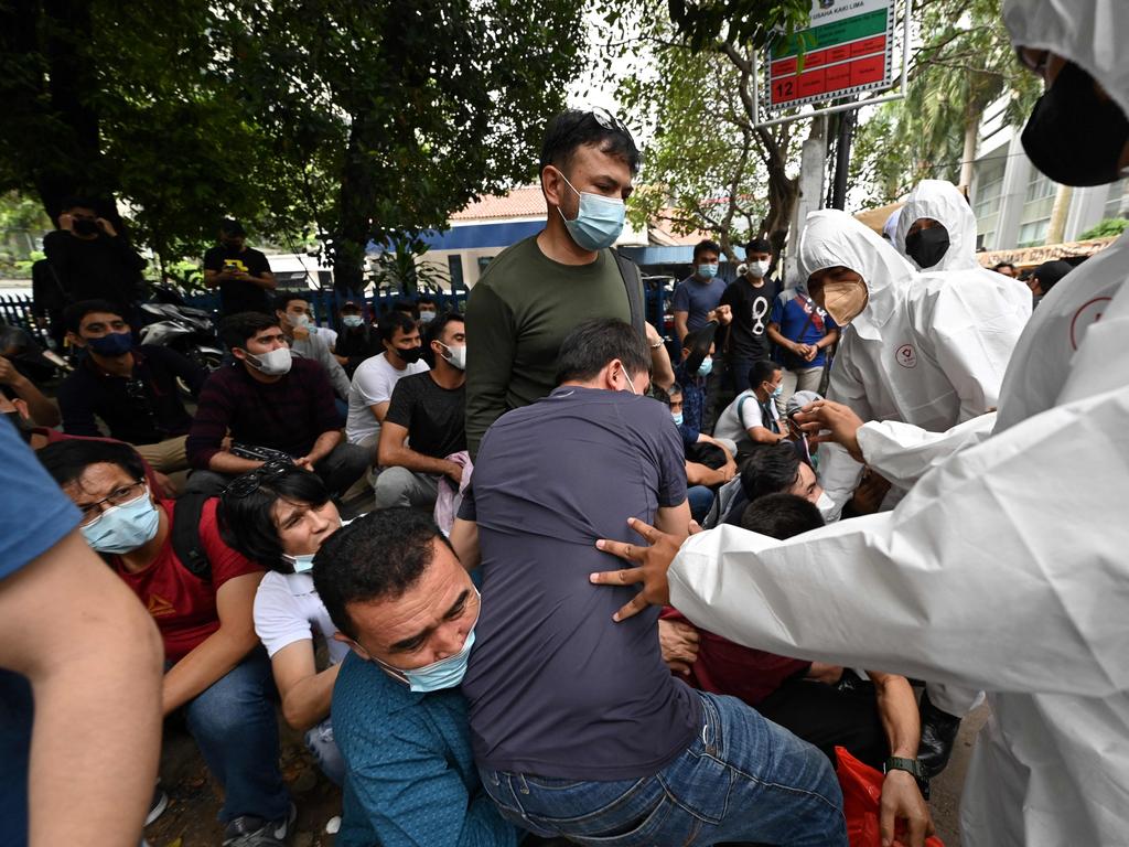 Only 20 per cent of Indonesia’s population are double-dosed. Picture: ADEK BERRY / AFP.