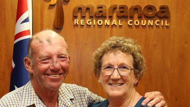 Peter Taylor and Wendy Taylor at the swearing in of Mrs Taylor as mayor of Maranoa Regional Council. Photo: Maranoa Regional Council.