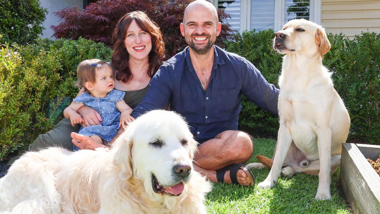 Dog Sammy and Elliott’s family has grown a lot. Picture: Brendan Beckett