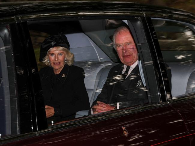 King Charles and Queen Consort, Camilla, driven into Balmoral Estate in Scotland. Picture: Reuters